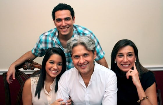 Jorge Toledo, former vice president of supply and marketing for Citgo, with his wife and two children.