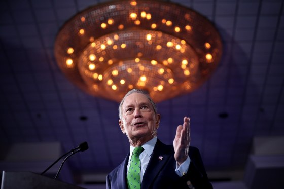 Image: Mike Bloomberg speaks at a campaign event in Aventura, Fla., on Jan. 26, 2020.