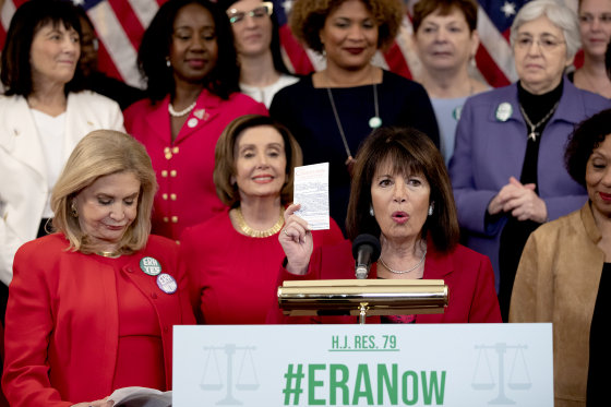 Image: Speaker Pelosi And Women's Caucus Speak To Media On Equal Rights Amendment