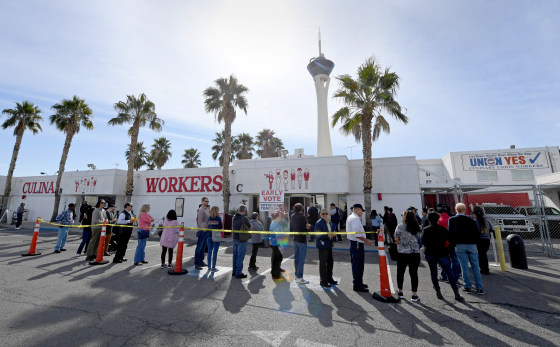 Image: Early Voting Begins In Nevada Ahead Of State's Caucus Next Week