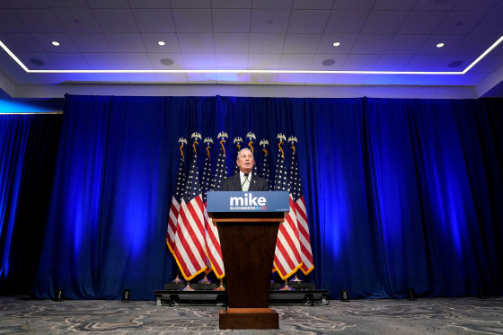Image: Democratic U.S. presidential candidate Michael Bloomberg addresses a news conference after launching his presidential bid