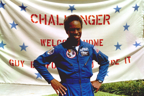Image: Guion Bluford, Jr., the Challenger space shuttle mission specialist, at Johnson Space Center in Houston in 1983.