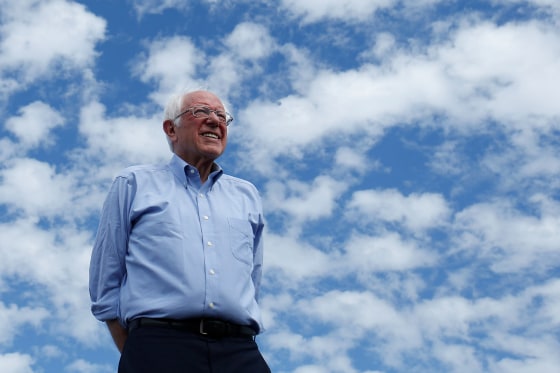 Image: Bernie Sanders at a Get Out the Early Vote campaign rally in Santa Ana, Calif., on Feb. 21, 2020.