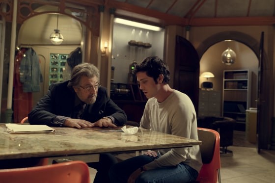 Image: Al Pacino and Logan Lerman in a scene from Amazon's \"Hunters.\"