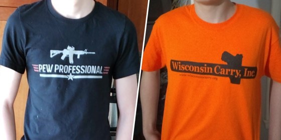 Image: Kettle Moraine High School in Wisconsin barred students from wearing pro-gun t-shirts.