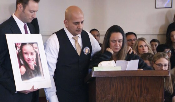 Miranda Vargas's mother at Hudy Muldrow Sr.'s sentencing hearing in the Morris County courtroom in Morristown, N.J., on Feb. 26, 2020.