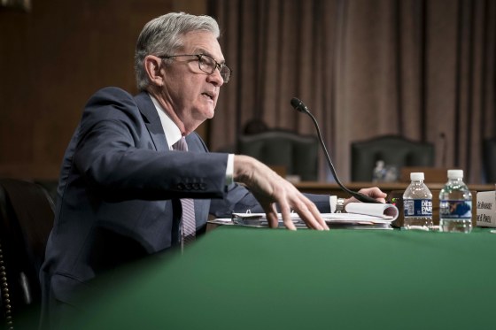 Image: Federal Reserve Chairman Jerome Powell Testifies Before Senate Committee