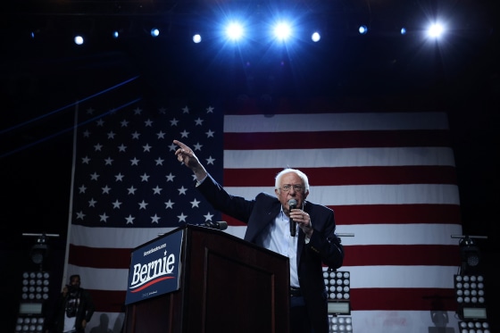 Image: Bernie Sanders at a rally in Los Angeles