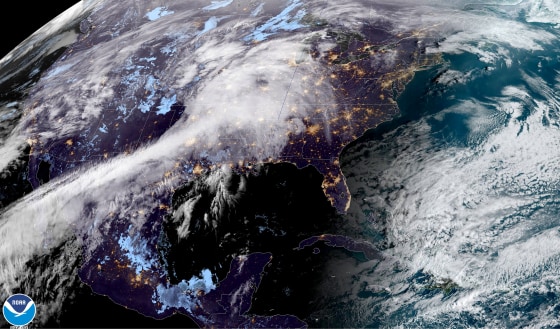 Image: The weather over the United States on early March 9, 2020.
