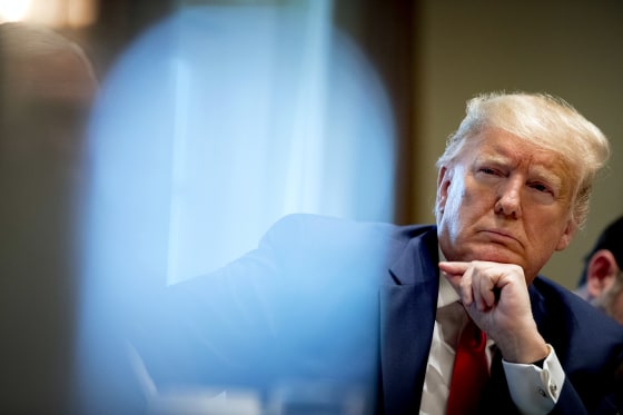Image: President Donald Trump in the Cabinet Room at the White House on March 2, 2020.