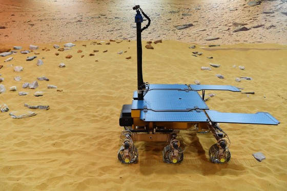 A working prototype of the Rosalind Franklin ExoMars rover.