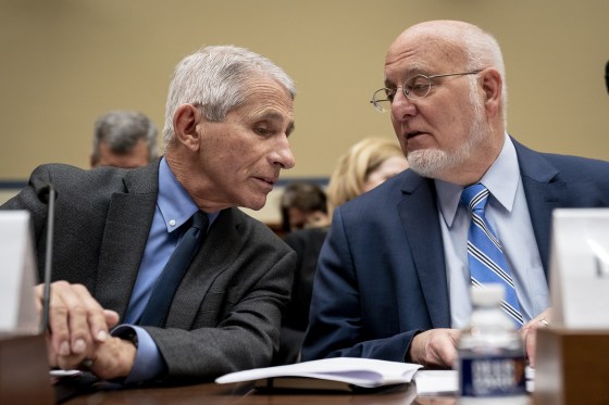 Image: Dr. Anthony Fauci, Director, National Institute of Allergy and Infectious Diseases at National Institutes of Health, and Dr. Robert Redfield, director of the Centers for Disease Control and Prevention (CDC), in the Rayburn House Office Building on
