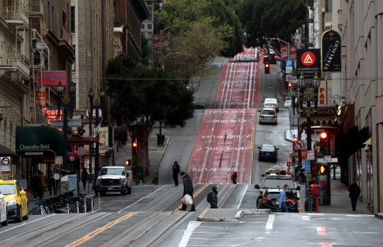 Image: Empty streets in San Francisco