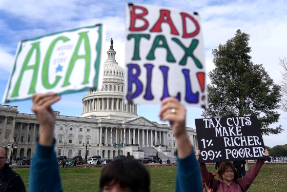 Image: *** BESTPIX *** Congressional Democrats Speak At Rally Protesting GOP Tax Bill On Capitol Hill