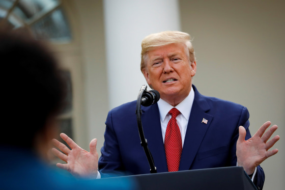 Image: President Donald Trump speaks during a news conference in the Rose Garden of the White House