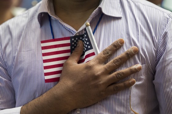 Image: Immigrants From Over 50 Countries Become U.S. Citizens At The New York Public Library
