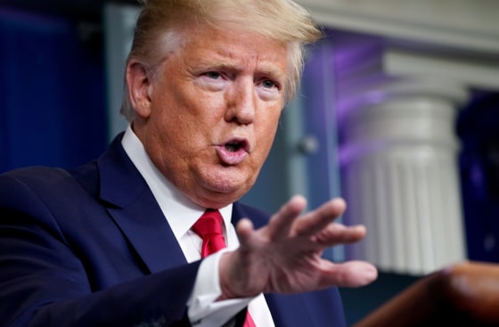 Image: President Trump leads daily coronavirus response briefing at the White House in Washington