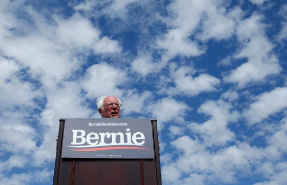 Image: Democratic U.S. presidential candidate Senator Bernie Sanders speaks during a Get Out the Early Vote campaign rally in Santa Ana, California