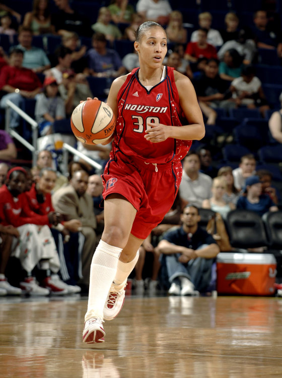 Image: Tamara Moore of the Houston Comets during a game in 2007.
