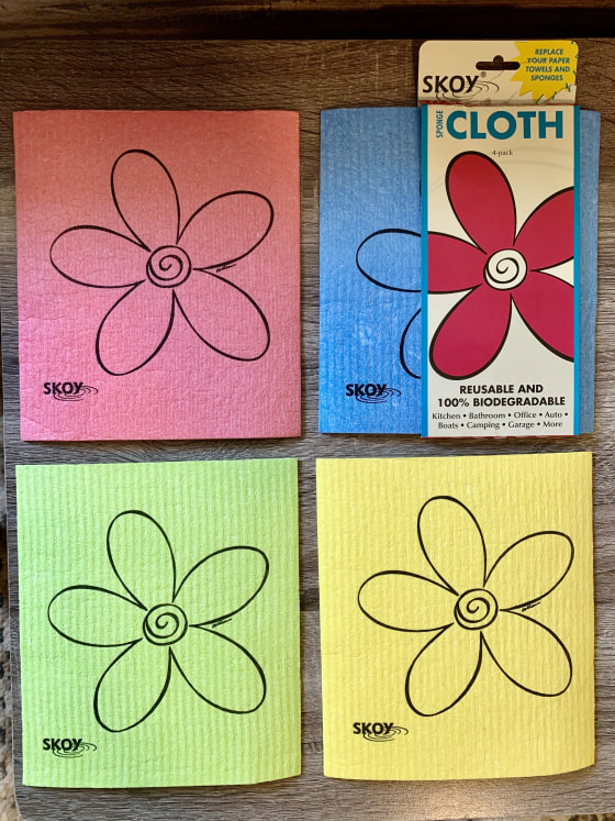 4-Pack: Assorted Colors Skoy 4362 Eco-Friendly Cleaning Cloth 