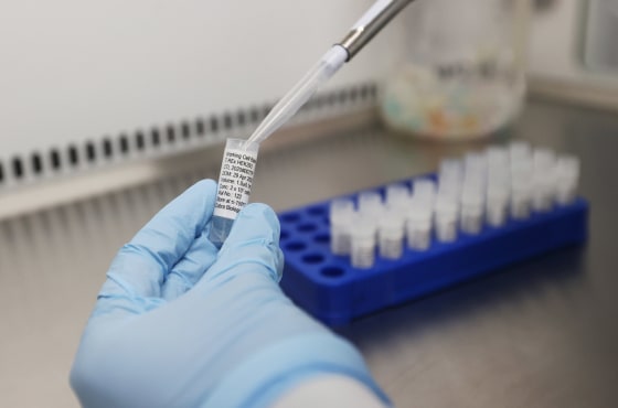 Image: Scientists are seen working at Cobra Biologics, they are working on a potential vaccine for COVID-19, following the outbreak of the coronavirus disease (COVID-19), in Keele, Britain