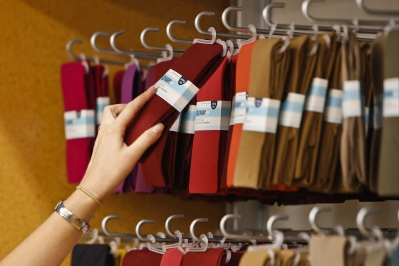 A shopper browses clothing for sale at an Old Navy Inc. store in Santa Monica