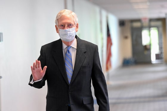 Image: Senate Majority Leader Mitch McConnell (R-KY) attends a luncheon on Capitol Hill,