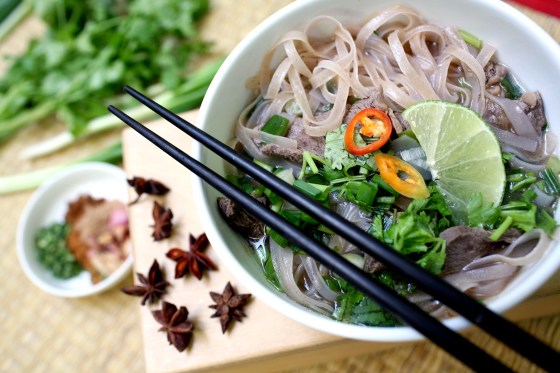Brown rice gluten-free pho noodles.