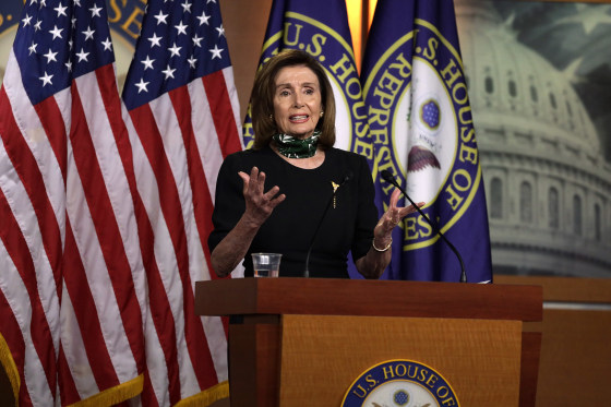 Image: Speaker of the House Rep. Nancy Pelosi (D-CA) speaks during a weekly news conference at the U.S. Capitol