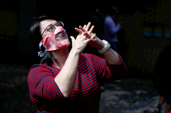 Mask Asl Asl For Peacock New Normal Of Masks Is An 'added Barrier' For Deaf And