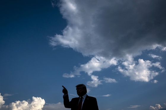 Image: President Donald Trump speaks to reporters outside the White House in 2019.