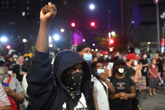 Image: Demonstrations Over Death Of George Floyd, Killed In Police Custody In Minneapolis, Erupt In St. Louis