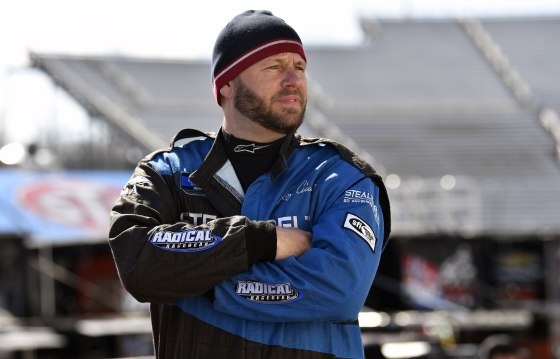 Ray Ciccarell during practice for the NASCAR Gander Outdoors Truck Series TruNorth Global 250 race in Martinsville, Va., on March 22, 2019.
