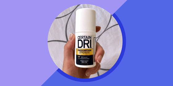 Certain Dri is made for anyone suffering from excessive sweating or hyperhidrosis. It comes in a convenient rollerball for simple application.