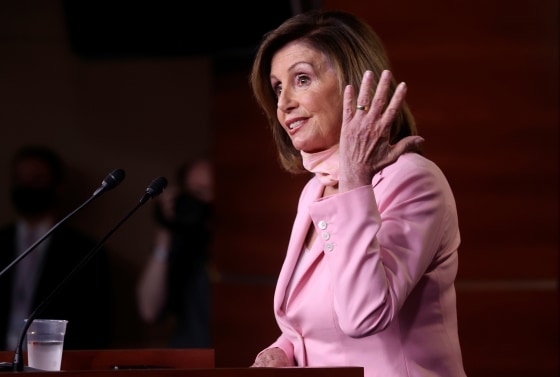 Image: House Speaker Nancy Pelosi holds her weekly news conference with Capitol Hill reporters in Washington