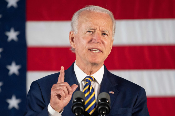 Democratic presidential candidate Joe Biden speaks about reopening the country during a speech in Darby, Pa., on June 17, 2020.