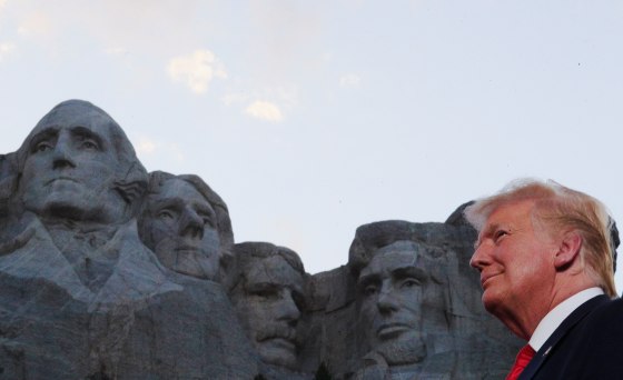 Image: U.S. President Trump and first lady Melania Trump attend South Dakota's U.S. Independence Day Mount Rushmore fireworks celebrations at Mt. Rushmore in South Dakota