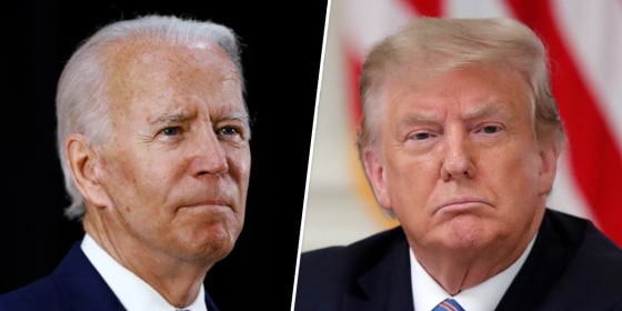 Former Vice President Joe Biden; President Donald Trump.
