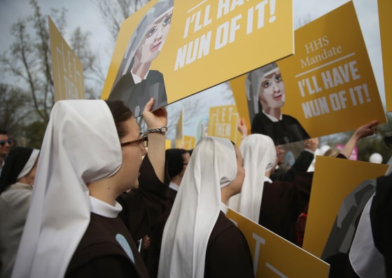 Activists Rally Outside Supreme Court Hearing On Religious Non-Profits Abiding To ACA