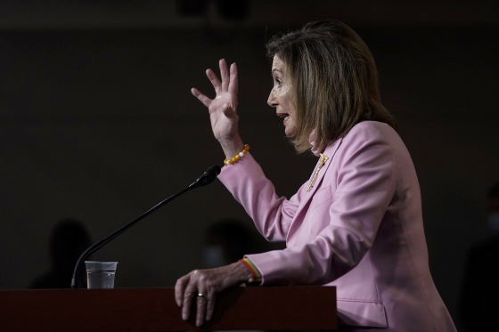 Image: House Speaker Nancy Pelosi during her weekly news conference on Capitol Hill