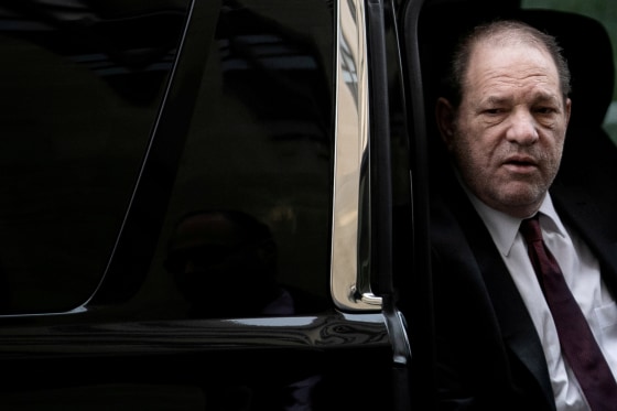 Harvey Weinstein arrives at New York Criminal Court for his sexual assault trial in New York City on Feb. 20, 2020.