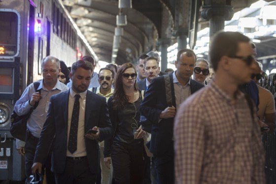 Image: Commuters At Hoboken Terminal