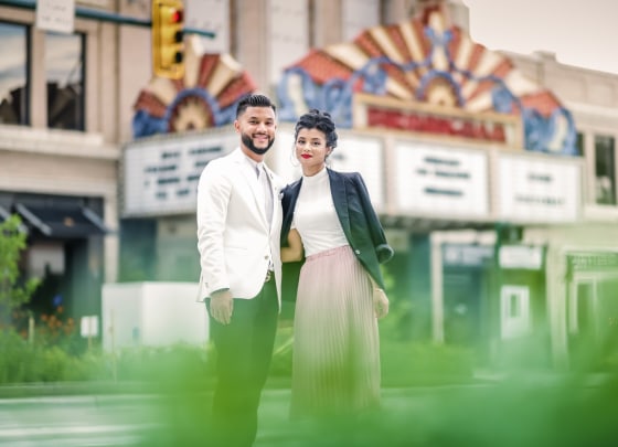 Fahmi Islam and his bride.