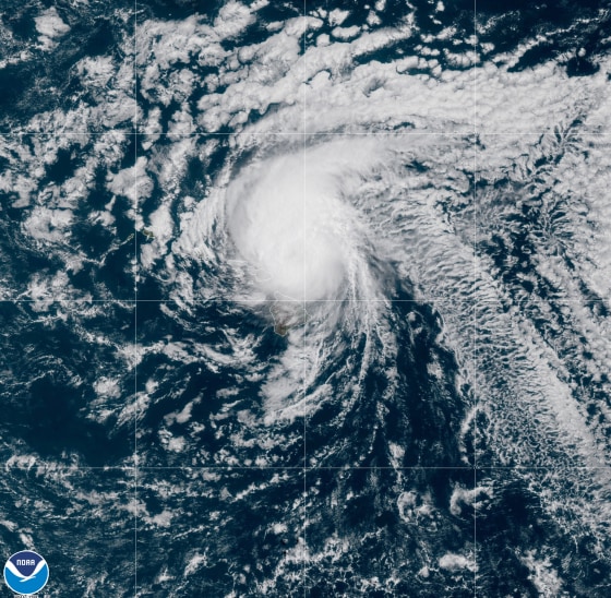 Hurricane Douglas on the news