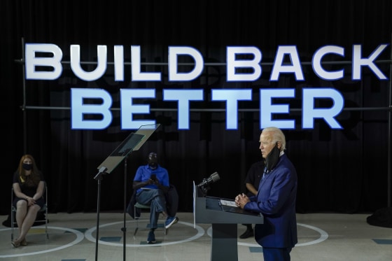 Former Vice President Joe Biden speaks about economic recovery during a campaign event in New Castle, Del., on July 21, 2020.