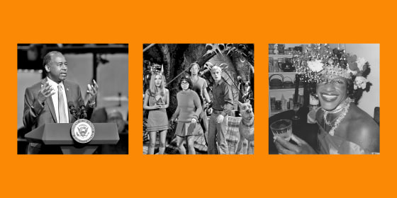 From left to right: Housing and Urban Development Secretary Ben Carson; Sarah Michelle Gellar, Linda Cardellini, Matthew Lillard and Freddie Prinze Jr. in "Scooby-Doo"; Marsha P. Johnson.