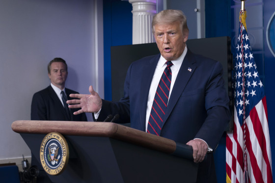 Image: President Trump Holds News Conference In Brady Press Briefing Room