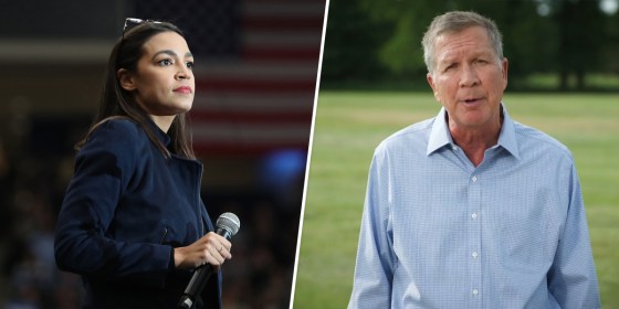 Image: Alexandria Ocasio-Cortez, John Kasich