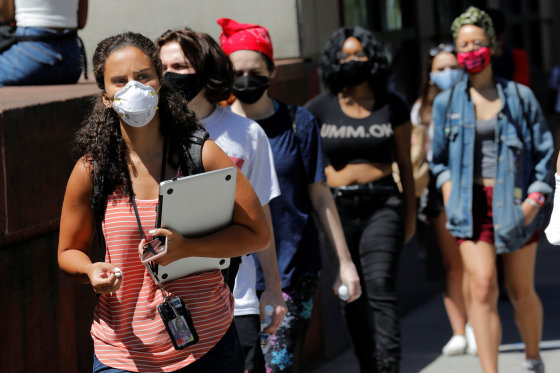 Testing site for returning students and staff at NYU campus in New York