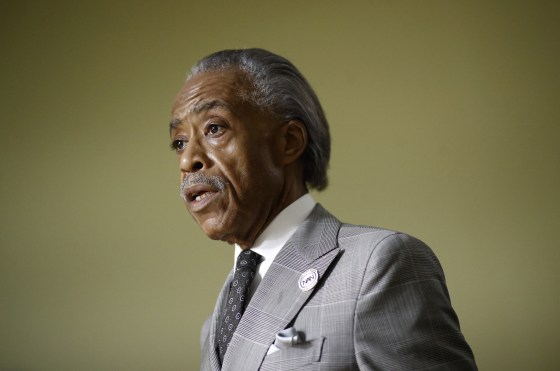 Image: Rev. Al Sharpton speaks in Woodlawn, Maryland on Aug. 8, 2017.
